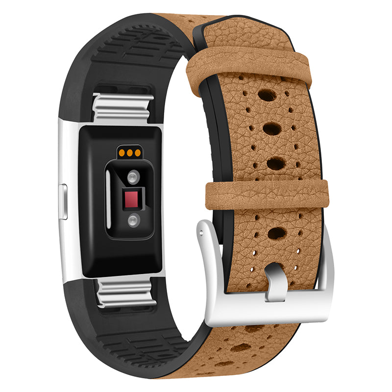 TPU+Cowhide Leather Breathable Adjustable Wrist Strap Replacement Smart Watch Band for Fitbit Charge 2 Charge 2 HR TPU+Cowhide Leather Breathable Adjustable Wrist Strap Replacement Smart Watch Band for Fitbit Charge 2 Charge 2 HR
